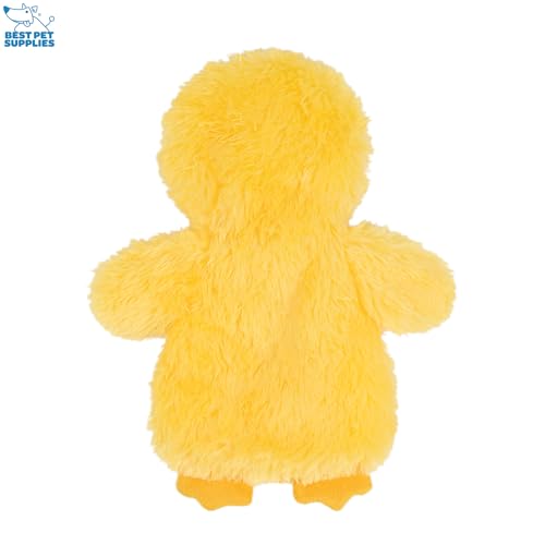 Best Pet Supplies Interactive Squeaky Dog Toy - Baby Chicken, Yellow | Stuffing Free Body, Soft, Squeaks & Crinkles, No Mess, Perfect for Moderate Chewers, Toss and Fetch Play - color: Crinkle Chicken (Yellow), size: Large