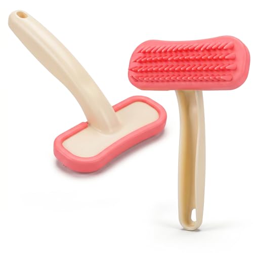 Bunny Brush Short Hair Dog Brush, Soft Silicone Comb Bath Massage Comb | De-Shedding, Easy to Remove Loose Undercoat, for Rabbits Chinchillas Kittens Puppies, During Shedding Season or Bath Time