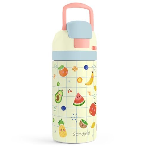 Fruits Kids Insulated Stainless Steel Water Bottle 16 Oz, Travel Tumbler for School, Sports for Girls, Birthday, Back To School - color: Fruit