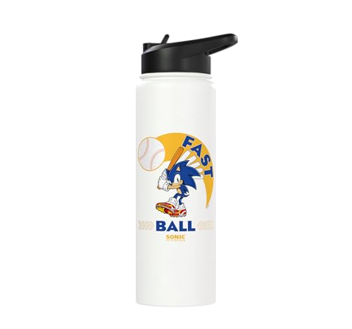 Sonic the Hedgehog - Sonic Fast Ball Stainless Steel Insulated Water Bottle - color: White