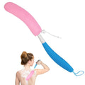 Back Scrubber for Shower,15.35" Long Handle Shower Brush for Body | Back Brush for Shower for Men Women, Long Handled Bath Sponge for Deep Clean,Exfoliating,Anti-Slip Curve Handled - size: Blue-pink