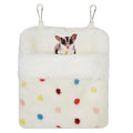 MiOYOOW Small Animals Sleeping Pouch Bag, Portable Hanging Hamsters Hammock Sackwith Double Hooks, Warm Soft Nest Bed for Sugar Gliders, Flying Squirrels - color: White