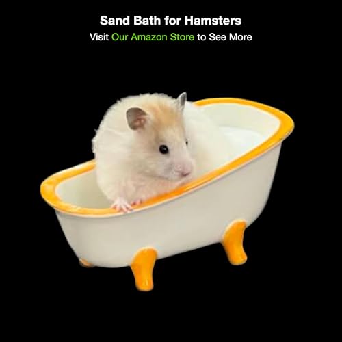 GuineaLoft™ Small Pet Bathtub – Generously-Sized Ceramic Bathtub | For Birds' Water Baths or Hamsters' Sand Baths, Also Works as a Food Bowl – Visit the GuineaLoft Store for More