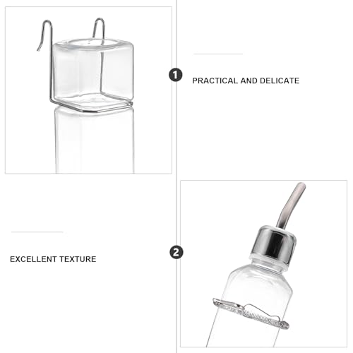 YARNOW 2 Pcs 12. 35oz Plastic Guinea Pig Water Bottle Hanging Small Animal Water Bottle No Drip for Rabbit Hamster Chinchilla - size: 23.00X5.50X5.20CM