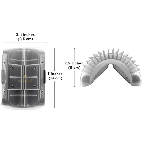 SunGrow Self-Grooming Brush for Ferrets & Cats, Light Gray Self Massager, Mountable to Corners and Flat Surfaces, Includes Brush, Catnip, Screws and Adhesive Tape (2 Pieces)