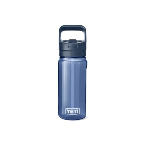 YETI Yonder 600 ml/20 oz Water Bottle with Yonder Straw Cap, Navy - color: Navy, size: 20 Ounces