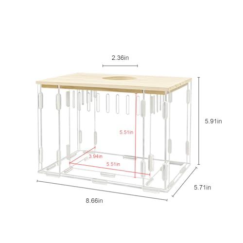Visible Hamster Digging Box(Acrylic) | for Syrian Dwarf Hamsters, Acrylic Critter's Sand Bath Shower Room & Digging Sand Container,Transparent - color: Transparent
