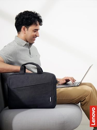 Lenovo Laptop Bag T210, Messenger Shoulder Bag for Laptop or Tablet, Sleek, Durable & Water-Repellent Fabric - size: 15.6 inch