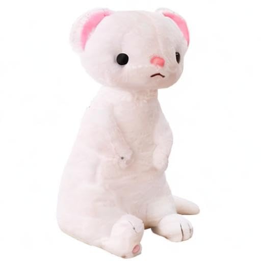 Ferrets Plush Pillow, Kawaii Stuffed Animal Doll Pillow 20 Inch (White) - color: White