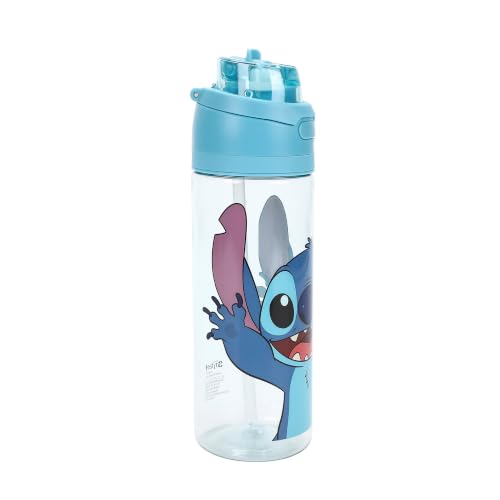 Bioworld Lilo & Stitch Stitch 24 oz Sky Blue Plastic Water Bottle - color: Lilo & Stitch Stitch Blue