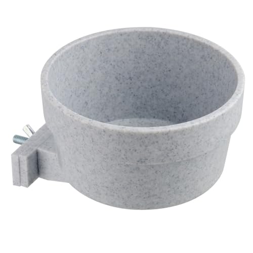 Lixit® Kennel Cage Food or Water Bowl - Non Spill Hanging Removable Dog Crate Bowls - Carrier Water Food Bowl for Dogs or Cats - Attaches to Cage for Convenient Feeding and Drinking (Gray, 40 Ounce) - size: 40oz (Pack of 1)