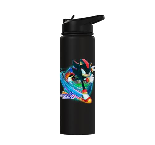 Sonic the Hedgehog - Racing Around the World Shadow Stainless Steel Insulated Water Bottle - color: Black
