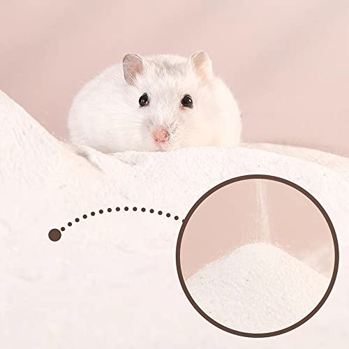 DR.DUDU 6.6lb Hamster Sand for Sand Bath, Hamster Cage Accessories(White) | Dust Free Desert Sand for Gerbil Chinchillas Syrian Mice Small Animals - color: White, size: 6.6lb