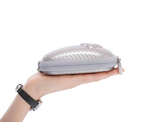Hard Case Compatible for Apple Magic Mouse (1 2 & 3 Gen) Including Carabiner (Silver) - color: Silver