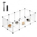 SONGMICS 20 Panels Pet Playpen with Floor, Small Animal Playpen, Pet Fence Indoor, DIY Plastic Enclosure for Guinea Pigs, Bunny, Hamsters, Hedgehogs, 49.2 x 24.8 x 16.5 Inches, White ULPC001W01 - color: White, style: 20 Panels - 49.2"L x 24.8"W x 16.5"H