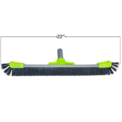OREQ Corporation 22"/28" Animal Pro Pool Brush | Heavy-Duty All Surface & Vinyl Brush | Professional Pool Wall & Floor Cleaning Tool (22") - size: 22"