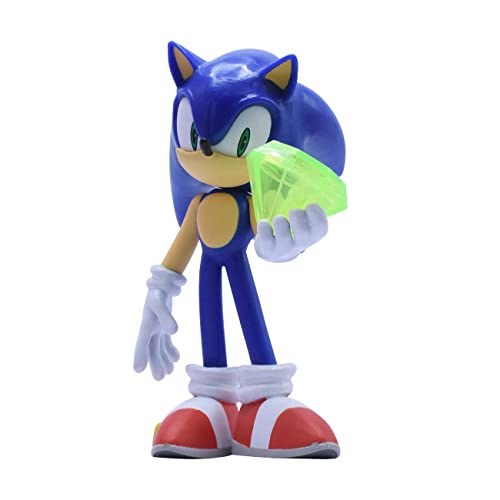 Just Toys – Sonic the Hedgehog Action Figure, 4" Buildable Poseable | Officially Licensed Sonic figure with interchangeable arms & accessories — 4 inch articulated, poseable collectible - style: Sonic