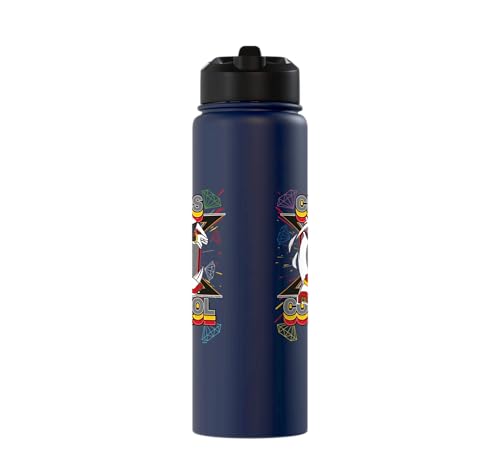 Sonic the Hedgehog - Shadow the Hedgehog "Chaos Control" Stainless Steel Insulated Water Bottle - color: Navy Blue