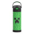 THERMOS FUNTAINER Water Bottle with Spout, 16oz, Minecraft | Kids Stainless Steel Insulated Water Bottle, Keeps Drinks Cold Longer for School & Play, BPA-Free - color: Minecraft, size: 16 Ounces