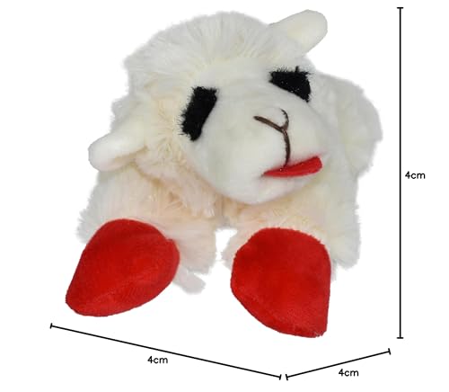 Multipet Lamb Chop Dog Plush Toy-Squeaky Toy for All Dogs - Extra Soft Plush - Stuffed Animal Dog Toy for Cuddling & Playing - Cute Pet-Toy (6", Cream) (Pack of 2) - size: 6" (Pack of 2), style: White