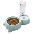 J&L VVMEET Dog Bowls, Cat Food and Water Bowl Set with Water Dispenser | Gravity Pet Feeder and Waterer Set with Detachable Stainless Steel Bowl Automatic Water Refill for Cats Dogs Puppy Rabbit - color: Blue