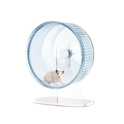 Super-Silent Hamster Exercise Wheel: Silent Spin Toys Hamster Running Wheels with Height Adjustable Stand for Hamsters Gerbils Mice Or Other Small Animals -6.5inch Blue - color: Blue, size: 6.5inch