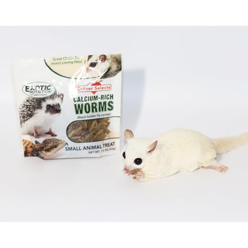 Sugar Glider Treat Bundle - Natural Healthy Assortment - Nectar Pods, Fish Sticks, EZ Worms, Agave Sticks - Suagr Gliders, Rats, Chinchillas, Ferrets, Hamsters, Hedgehogs & Other Small Animals