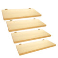 4 Pack 5 x 12 Inches Bird Perches - Natural Wooden Flat Bird Perch - Rectangle Bird Perch Stand Platform for Parrot, Budgies, Parakeet, Cockatiels, Conure, Lovebirds