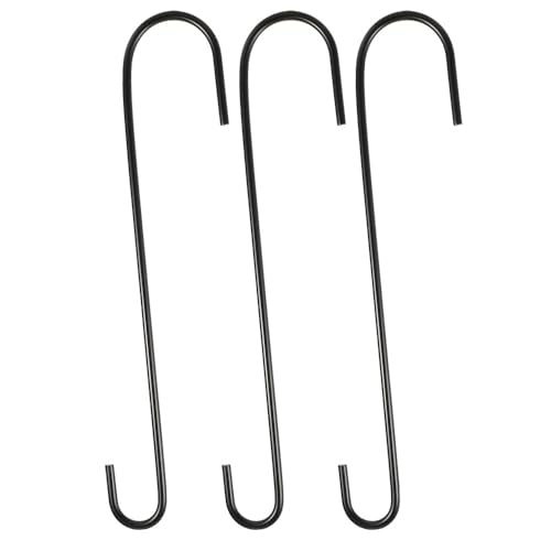 Vindar 3 Pack 12 Inches Bird Feeder Hook Extra Large S Hooks Heavy Duty Hooks Hangers for Tree Branch, Bird Feeder, Hummingbirds Feeders, Bird House, Office, Wind Chimes, Lanterns, Gardening Tools - color: 3 Pack 12 Inches