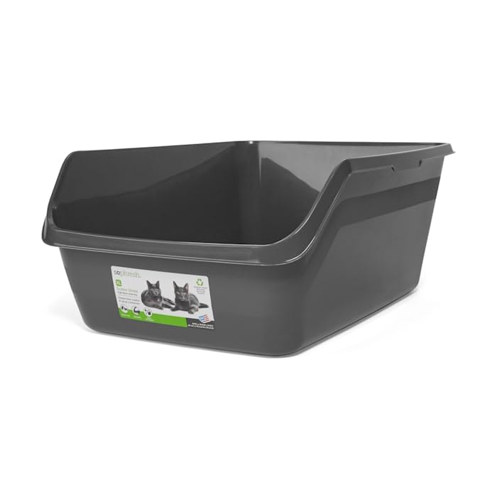 So Phresh by Petco Scatter Shield High-Back Litter Box Charcoal X-Large 24" L X 18" W X 10" H