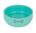 6.5" Ceramic Dog Bowl Pet Feeding Bowl 20oz (Turquoise/Blue, 6.5 / Large) - color: Turquoise / Blue