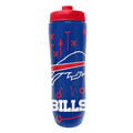 Party Animal NFL Football Squeeze Bottle, 32 oz, Buffalo Bills | Slim, lightweight BPA-free sports water bottle with quick-flow squeeze; fits backpacks & cup holders for kids or adults - color: Buffalo Bills