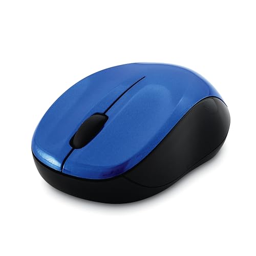 Verbatim 2.4G Wireless LED Silent Mouse - Noiseless and Silent Click Computer Mouse with Nano Receiver for Mac and PC - Blue - style: Blue Mouse
