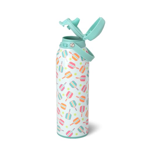 Swig Life 32oz EZ Fill Water Bottle with Straw Lid, Rally Ready | Leakproof Lid - Double Wall Insulated Stainless Steel - Lid, Straw & Lock - Cup Holder Friendly - Dishwasher Safe - color: Rally Ready, size: 32 Ounces