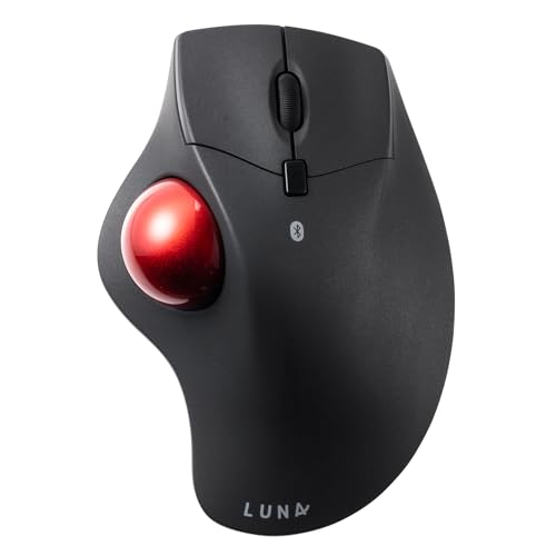 SANWA Bluetooth Wireless Ergonomic Trackball Mouse, Optical Rollerball Mice, Programmable Silent Buttons, 40mm Trackball, 600/800/1200/1600 DPI, Compatible with MacBook, Laptop, Windows, macOS - style: Bluetooth