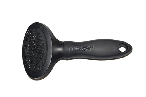 Miracle Care Small Slicker Brush for Cats | Grooming Brush Removes Loose Undercoat, Reduce Shedding and Matting, Flexible Pins Protect Skin, Ergonomic & Cushioned Handle - size: Small, style: Slicker Brush for Cats