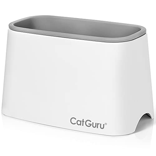 CatGuru Premium Cat Litter Scoop Holder – Heavy-Duty Scooper Storage Caddy, Scoop Stand for Kitty Litter Box, Fits Most Cat Litter Scoops (White) - color: White