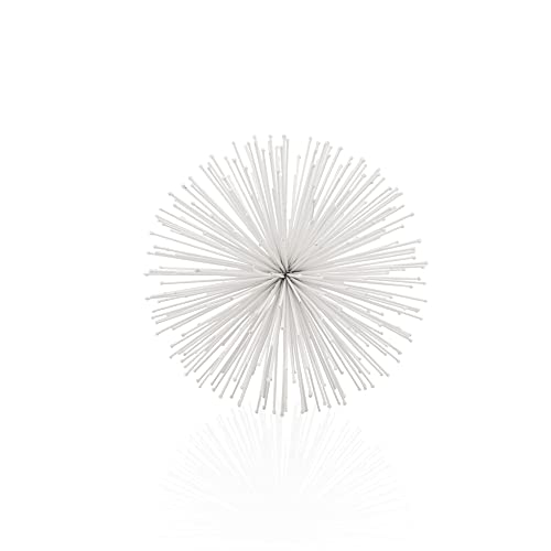 Modern Day Accents 5451 Erizo Spiked Medium White Sphere, 8" D - color: White, size: Medium