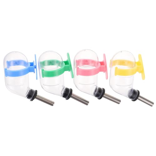 4-Pack Small Pet Water Bottles 60Ml Hanging Leakproof Hamster Water Feeder with Nozzle for Guinea Pigs Rabbits and Squirrels