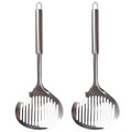 2pcs Cat Litter Scoop, Stainless Steel Litter Scoop Long Handle Durable Cat Mesh Shovel (Sliver)