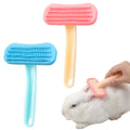 2Pcs Soft Silicone Small Animal Massage Comb Rabbit Brush | Practical Bunny Brush for Grooming, Bunny Grooming Kit, Small Pets Brushes for Rabbits, Cats, Dogs, Kittens & Puppies