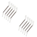 10 Pcs Extension Spring, Stainless Steel Spring with 2 Clips to Hold Rabbit Water Dispenser Drinking Bottle, Small Springs for Feeding or Watering Small Animals, Can Be Used Alone or in Combination