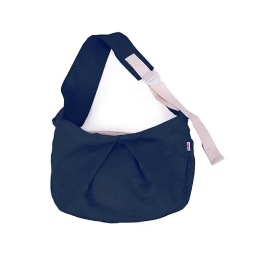 Ferret Sling Carrier - Pet Carrying Bag with Adjustable Strap Hands Free Shoulder Bag Crossbody Travel Slings Soft Small Animal Bonding Pouch Front Backpack for Ferret Rabbit Puppy Kitten (Dark Blue) - color: Dark Blue