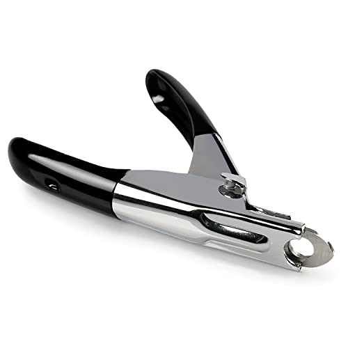 Dog Cat Pets Nail Clippers, Professional Pets Claw Trimmer with Free Nail File, Sharp Stainless Steel Blade, Sturdy Non Slip Handles - for Safe, Professional at Home Grooming - color: Black