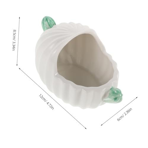 Yardwe Hamster Dust Bath Ceramic Container, Small Animal Bathing Tub for Hamsters, Gerbils, Chinchillas, Easy Clean, Pet Bathroom Accessory