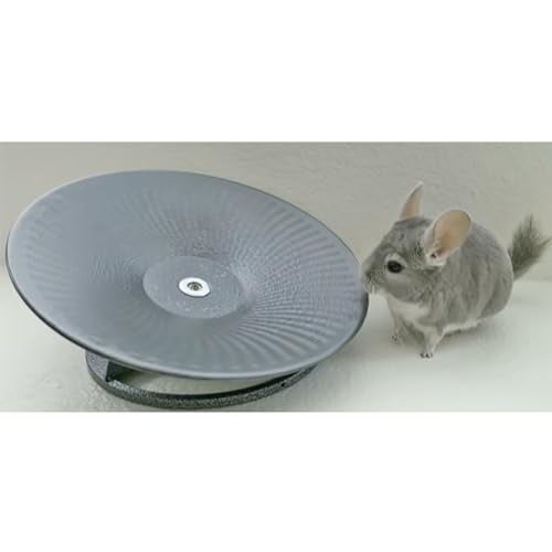Treadmill Wheel 14" Black - All Metal Exercise Wheel for Chinchillas, Prairie Dogs, Rats, Hedgehogs, Sugar Gliders, Squirrels, Degus, Hamsters & Other Small Animals - Smooth, Fast, Silent, Durable