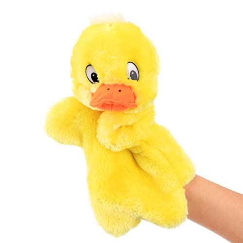Easfan Duck Hand Puppet Interactive Storytelling Plush Toy for Kids 11" | Role play preschool teaching, cute stuffed animal, creativity imagination, Easter Christmas birthday holiday gift - style: Duck