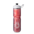 HydraPak Polar Sport Insulated Water Bottle (24oz, Pulse Red) | High Flow, BPA Free, Tri-Layer Insulation, Leakproof, Dash Handle, Easy Squeeze, Self-Sealing Cap, for Sports - color: Pulse Red, style: 24oz/700ml