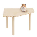Mini&moe Hamster Platform - Small Animal Play Wooden Heigh Platform for Exercise Wheel Food Bowl Water Bottle and Other Cage Accessories
