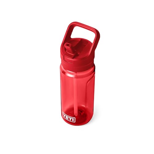 YETI Yonder 600 ml/20 oz Water Bottle with Yonder Straw Cap, Rescue Red - color: Rescue Red, size: 20 Ounces